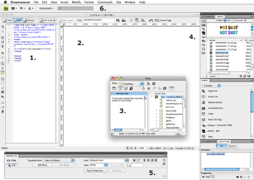 dreamweaver interface