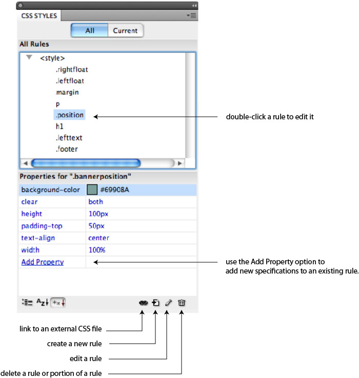 CSS panel