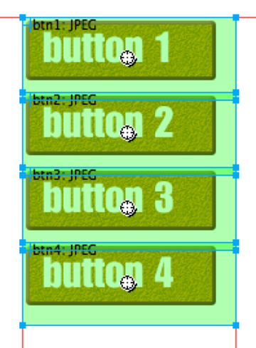 buttons with slices showing