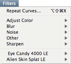 filters menu