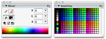 swatches and mixer