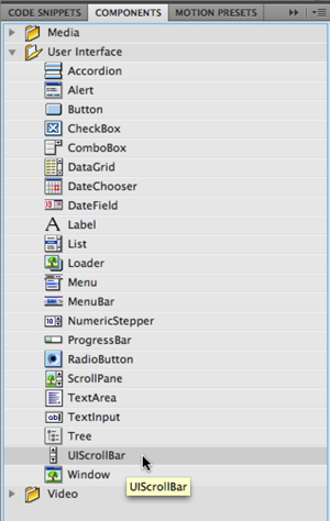 components panel