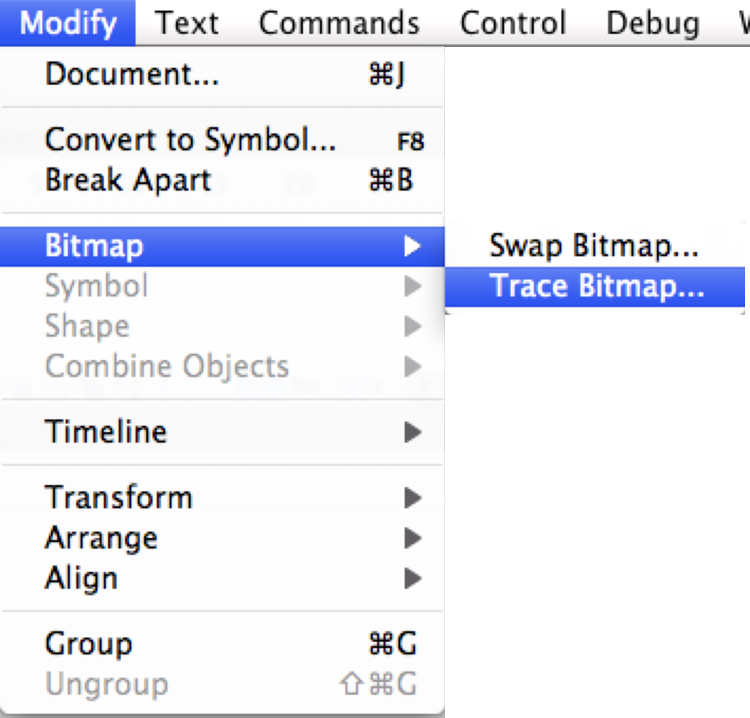 tracing a bitmap