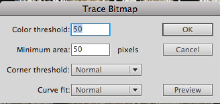 tracing a bitmap